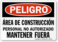 Peligro  Spanish Sign