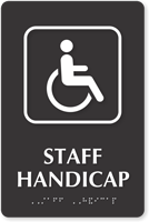Staff Handicap TactileTouch™ Braille Sign