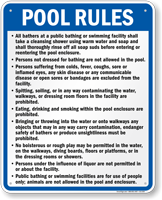 Nevada Pool Rules Sign