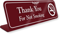 Thank You For Not Smoking Sign