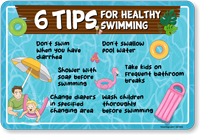 Tips For Healthy Swimming Pool Rules Sign