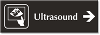 Ultrasound Engraved Sign Pregnancy Scan Right Arrow Symbol