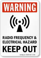 Warning  Electrical Hazard Keep Out Sign