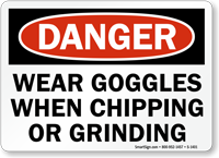 Wear Goggles When Chipping Grinding