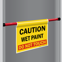 Wet Paint Do Not Touch Door Barricade Sign