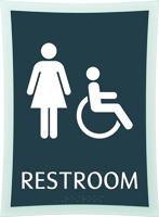 Restroom Women/Handicapped 11.375 in. x 8.375 in. Sign