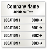 Custom Directory Sign, 4 Panel