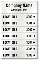 Custom Directory Sign, 7 Panel