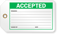 Accepted Production Control Tag