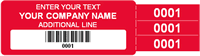 Multipart Tamper Seals  Barcode
