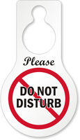 Please Do Not Disturb Door Knob Hang Tag