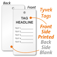 Custom Tyvek Tag in Form Style