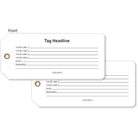 Personalized Form Style 2 Sided Tag