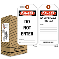 Danger Do Not Enter Tag in a Box