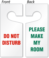 Do Not Disturb, Make My Room Door Hanger