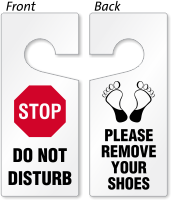 Do Not Disturb / Remove Shoes Door Hanger