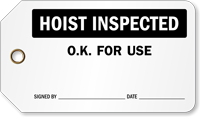 Hoist Inspected Plastic
