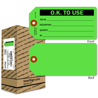 O.K. to Use Inspection Tag in a Box with Fiber Patch