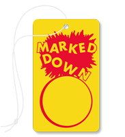 MARKED DOWN - Sales Tag (with strings)