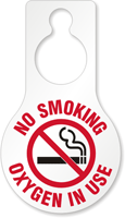 No Smoking Oxygen In Use Door Hanging Tag