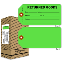 Returned Goods Tag in a Box with Fiber Patch