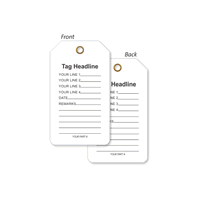 Custom Plastic 2 Sided Tag