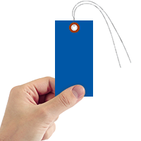Blue Tyvek Shipping Tags (with pre attached wires)