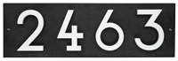 Floating Stand-Off 4-Number Horizontal Sign Plaque With Modern Font