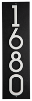 Floating Stand-Off 4-Number Vertical Sign Plaque With Modern Font
