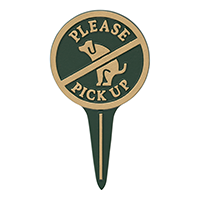 Please Pick Up No Poop Dog Petite Lawn Stake Sign
