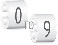 Plastic Clip on Wire Markers, 0   9