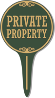 Private Property Lawn Stake Sign