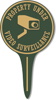 Property Under Video Surveillance Lawn Stake Sign