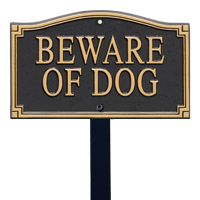 Beware Of Dog Statement Plaque