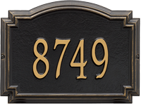 Williamsburg Standard Wall Address Plaque, One Line