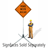 WindMaster Large Dual Spring Roll Up and Rigid Sign Stand