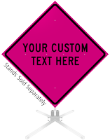 Custom Pink Roll-Up Sign