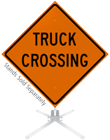 Truck Crossing Roll-Up Sign