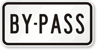 By-Pass - Route Marker Sign