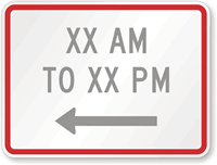 Custom Time Frame MUTCD Sign Symbol