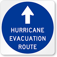 Evacuation Route  Traffic Sign