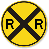 Railroad Crossing - Traffic Sign