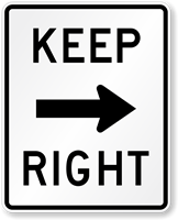 Keep Right Road Traffic Sign Symbol