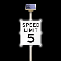 MUTCD Compliant MPH LED Solar Speed Limit Sign Kit