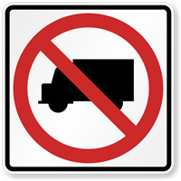 No Camper Van Trucks Road Traffic Sign