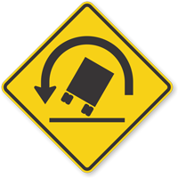 Symbol  Sharp Left Turn Sign