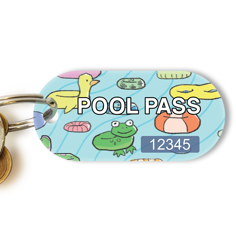 Pool Pass Life Ring, Flip Flops Tag