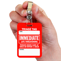 Immediate Life Threatening Triage Tags