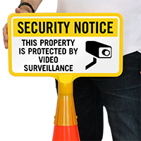 Security Notice Video Surveillance ConeBoss Sign