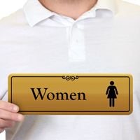 Women Gold DiamondPlate™ Door Sign